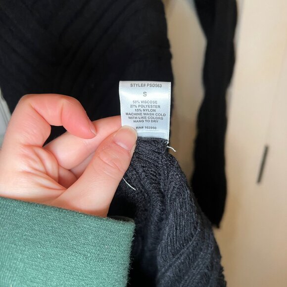 Black Harley Ladder Knit Mini Dress | Brooklyn Karma | Size Small - Picture 7 of 9